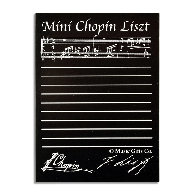 Card Covered Post-it Notes-Mini Chopin Liszt