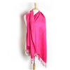 Pashmina Scarf- Hot Pink with Treble Clef