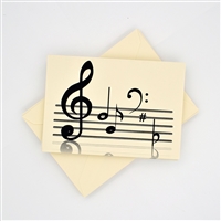 Notes and Clefs Boxed Notecards and Envelopes