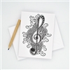 Coloring Treble Clef Notecards with Pencil