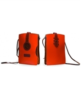 Leather and Suede Guitar Cross-Body Handbag