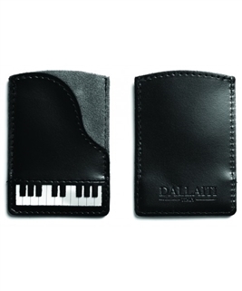 Piano Leather and Suede Credit Card Case