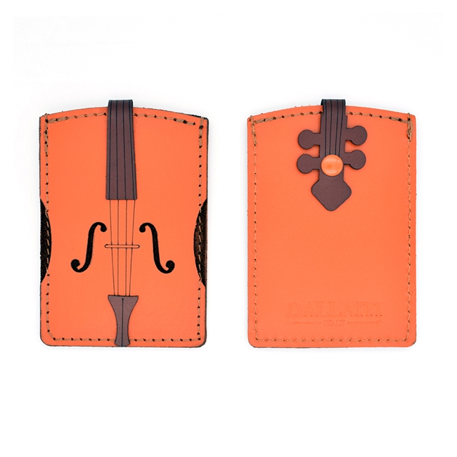 Violin Leather and Suede Credit Card Holder