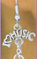 I Love Music Earrings