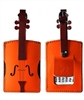 Violin Leather and Suede Luggage Tag