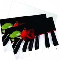 Piano and Rose Boxed Notecards