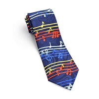 Handmade Tie - Navy with Music Notes