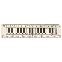 White and Black Keyboard 6in Ruler