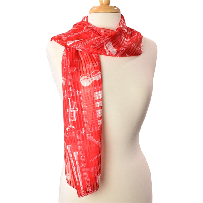 Fashion Scarf - Red Instruments