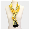 Black and Gold Musical Staff Satin Scarf