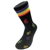 Rainbow Treble Clef Socks