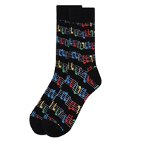 Men's Colorful Music Staff Socks