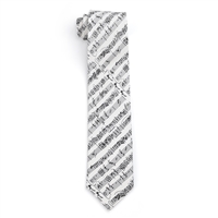 Mozart Silk White & Black Tie