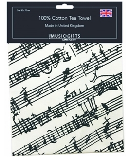 Tea Towel-Manuscript White