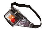 B1108-Clear 3-Zipper Fanny Pack