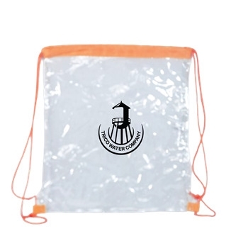 B3084 - The 18" x 18" Clear Drawstring Backpack