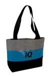 B3101- Tri-Stripe Velvet Open Tote