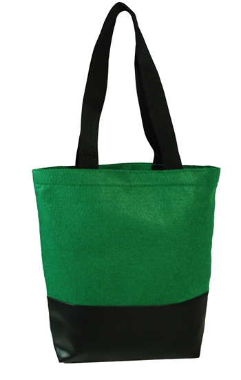 B3103- Heavy Velvet Tote With Leatherette Base