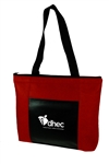 B3104- Velvet Zippered Tote With Front Pocket