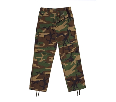 Men's Woodland Camo Ripstop BDU Pant