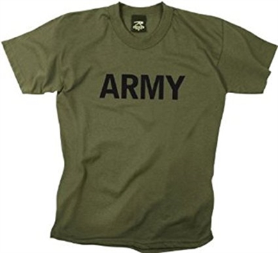 Children's Olive Drab Army Physical Training t-shirt