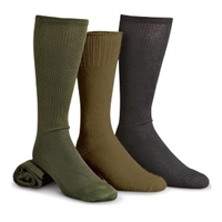 US Military Issue Anti-Microbial Boot Socks - 3pk