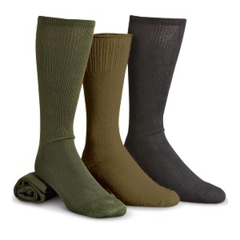 US Military Issue Anti-Microbial Boot Socks - 3pk