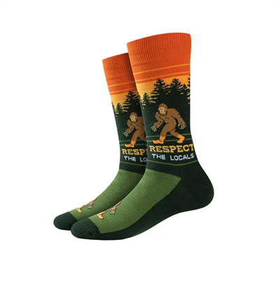 BIGFOOT RESPECT THE LOCALS SOCK