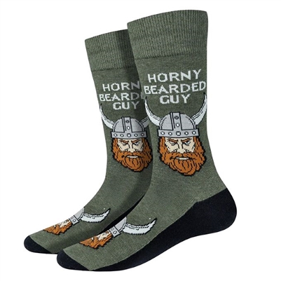 MEN'S HORNY BEARDED GUY SOCK