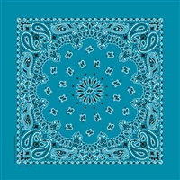 TURQUOISE PAISLEY BANDANA