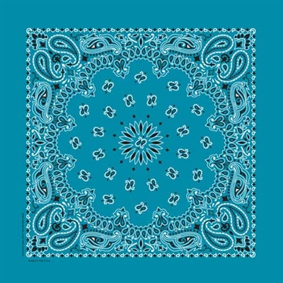 TURQUOISE PAISLEY BANDANA