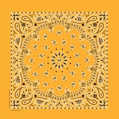 GOLD PAISLEY BANDANA