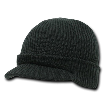 Black GI Wool Jeep (Radar) Cap