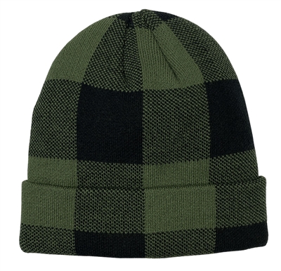Buffalo Bill Plaid Knit Cuff Cap