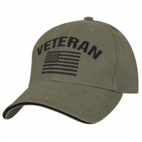 HAT OD VETERAN FLAG