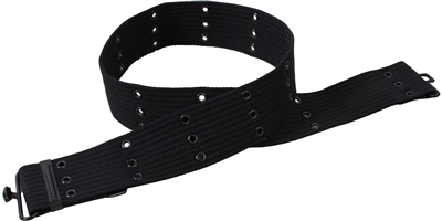 BLACK CANVAS PISTOL BELT