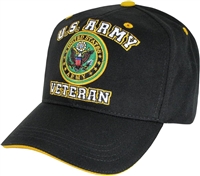 BLACK ARMY LOGO VETERAN HAT