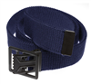 44" Military Style Web Belt with Open Face Buckle-Navy