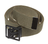 44" Military Style Web Belt with Open Face Buckle-Olive