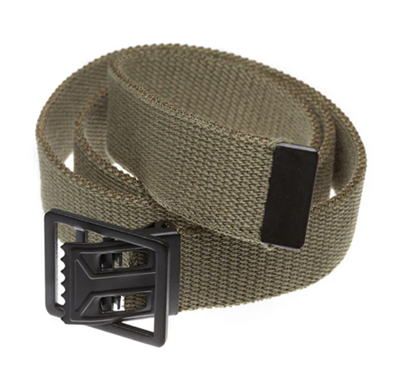 44" Military Style Web Belt with Open Face Buckle-Olive