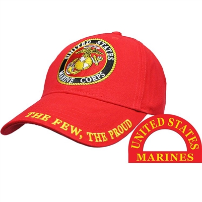 HAT RED USMC LOGO