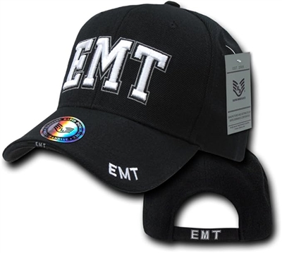 HAT BLACK EMT TEXT