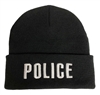 EMBROIDERED POLICE KNIT CUFF CAP