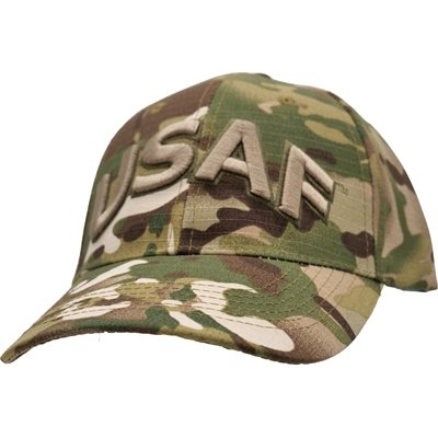 HAT USAF TEXT ON CAMO