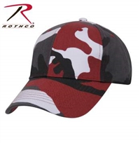 LOW PROFILE CAMO BALL CAP RED