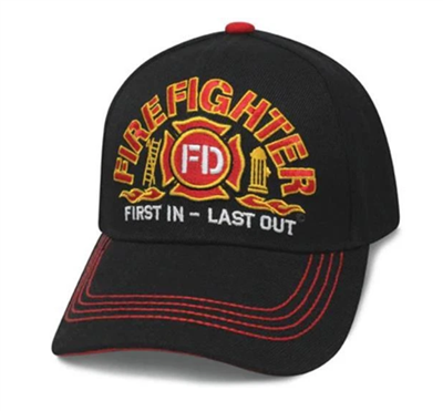 HAT FIRE FIGHTER FIRST IN LAST OUT