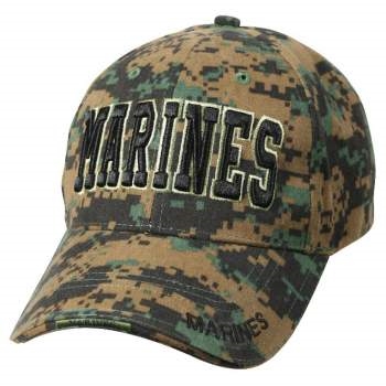 HAT WOODLAND DIGITAL MARINES TEXT