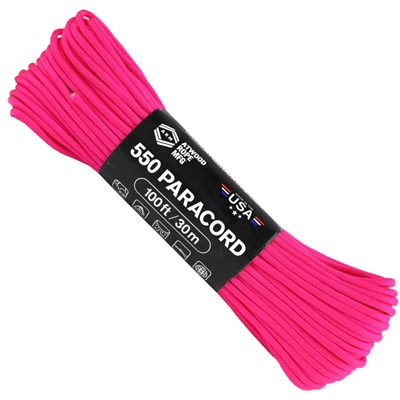 100' PARACORD - HOT PINK