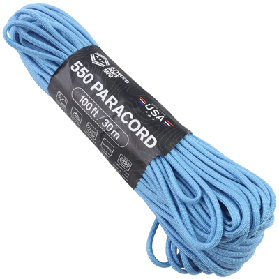 100' 550 Paracord - Carolina Blue