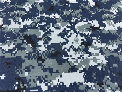 US Navy Blue Digital Camouflage Fabric 65" by The Yard